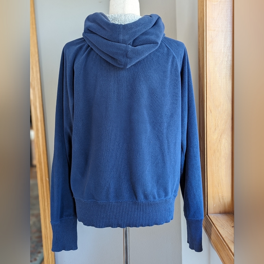 AMERICAN EAGLE OUTFITTERS Blue Fleece Zip Sherpa Lined Hoodie Women's Size XL - Picture 2 of 8